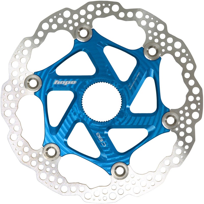 Hope MTB Floating Centre-Lock Disc Brake Rotor – 180mm Center-Lock Blue