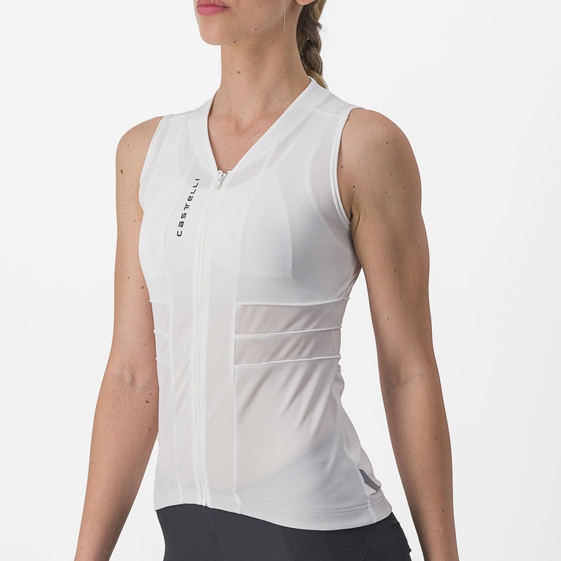 Maglia donna senza maniche Castelli Anima 4 – Bianco