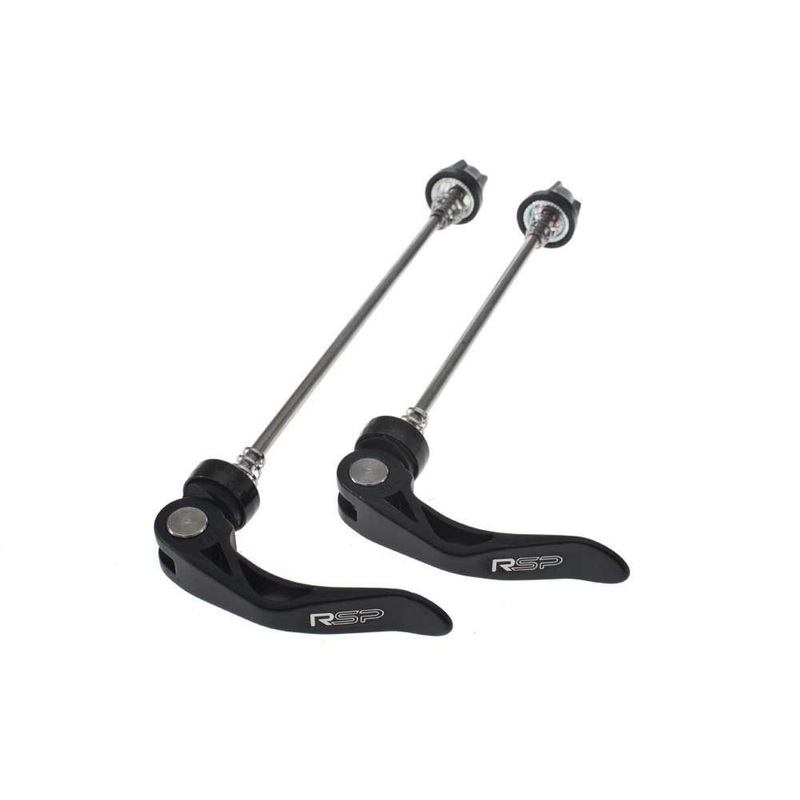 RSP Black Alloy Rear 135mm & 100mm Front Set QR Bike Wheel Skewer Set