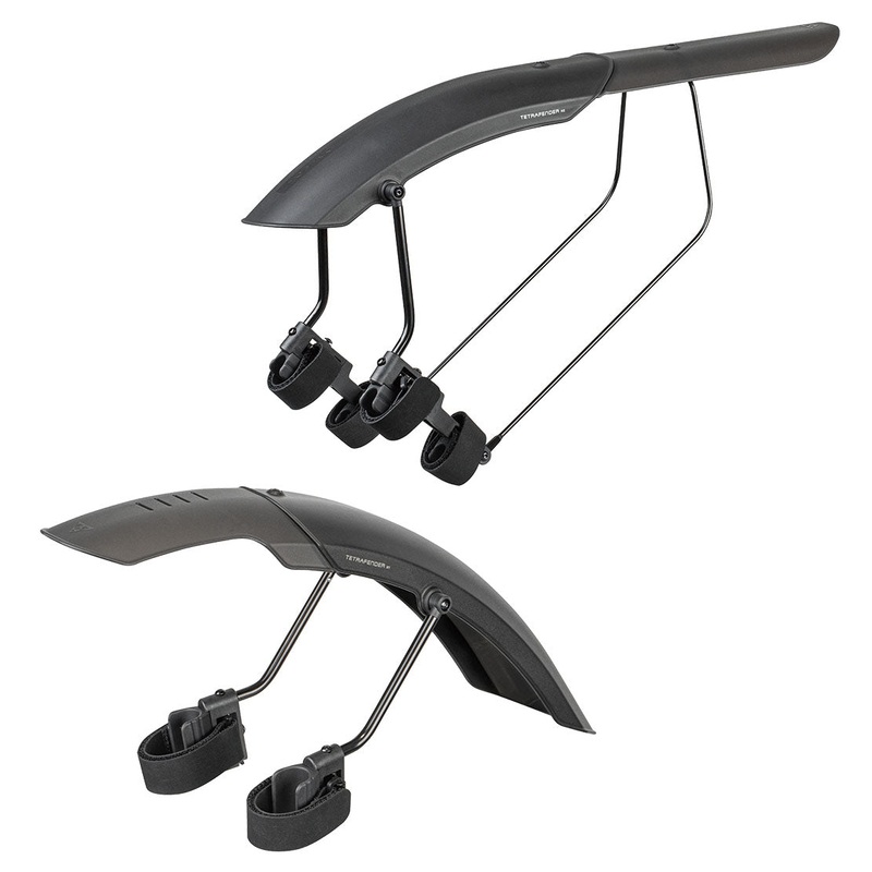 Topeak Tetrafender M1 and M2 Fender Set -Strap-on  Front and Rear Black