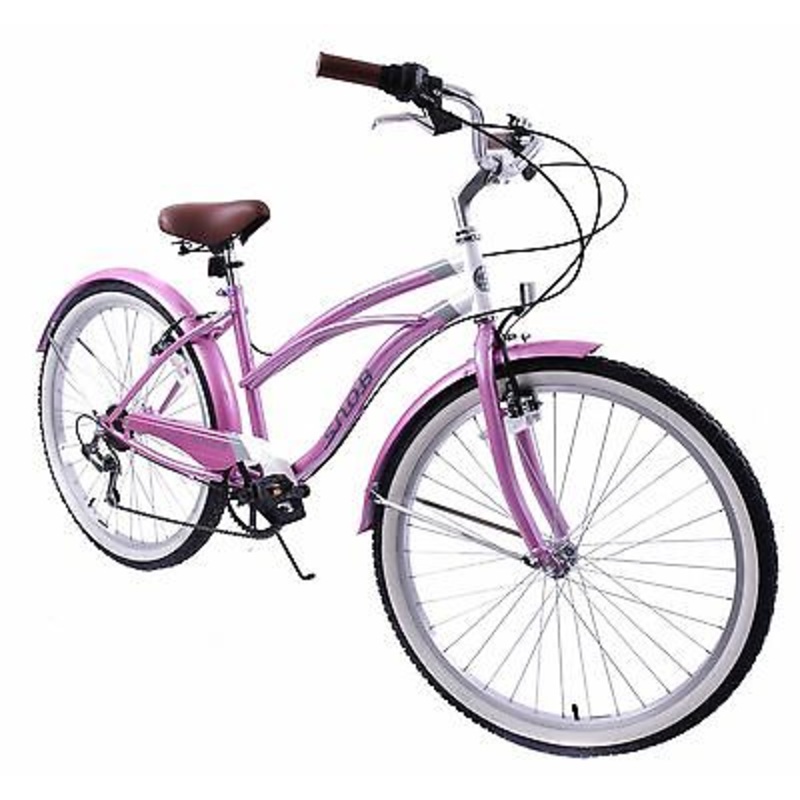 LADIES AMERICAN USA CALIFORNIAN STYLE BEACH CRUISER BIKE 6 SPEED 16 FRAME CYCLE