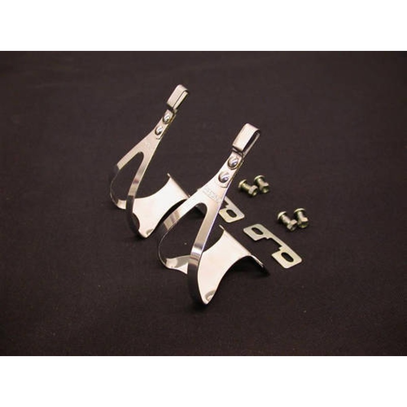 GENUINE 80’s CHRISTOPHE CHROME STEEL TOE CLIPS SMALL