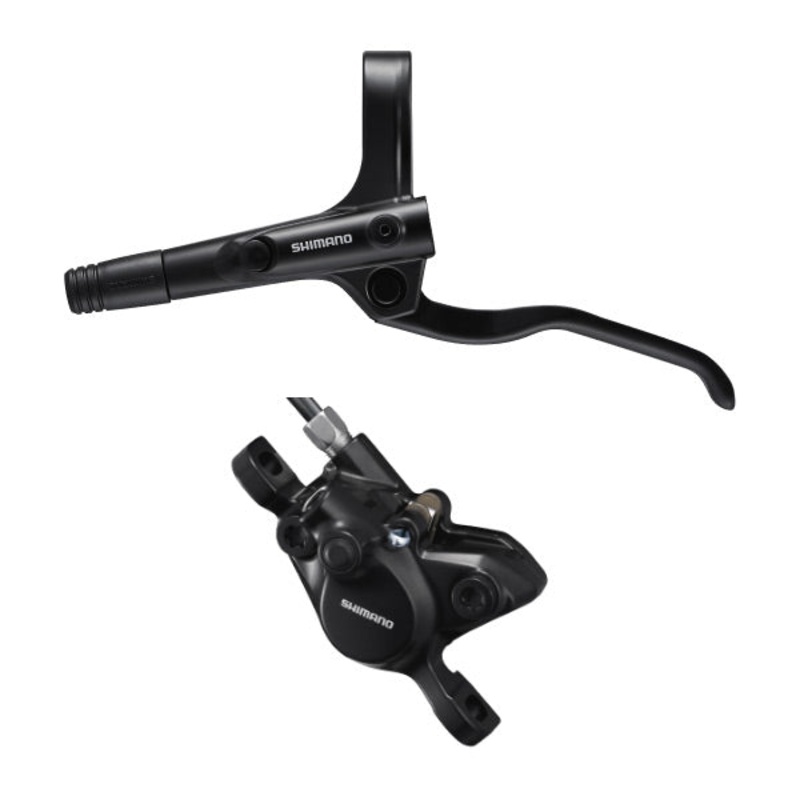 Shimano BR-MT200/BL-MT200 Bled Brake Lever/Post Mount Caliper – Rear Left – Black