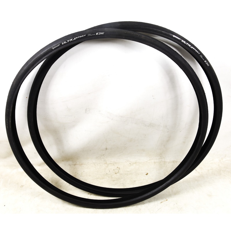 PAIR (2) CONTINENTAL ULTRA SPORT 700 x 25c CLINCHER ROAD BIKE TYRE (WIRED) E-BIKE E25
