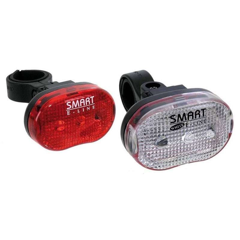 Pair Smart E-Line Front & Rear Led Bright Cycling Bike Safety Lights Set Waterproof