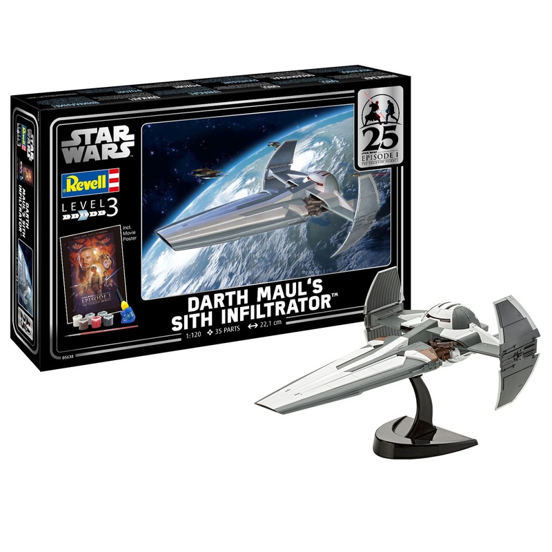 Revell Star Wars Darth Maul’s Sith Infiltrator Gift Set Model Kit Scimitar 05638