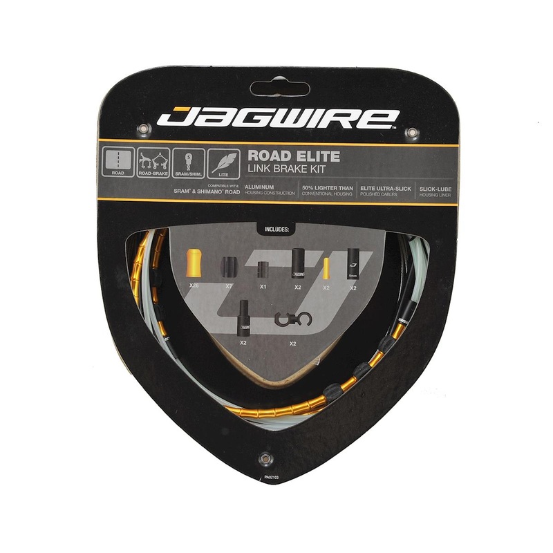 Jagwire Road Elite Link Brake Cable Kit (Gold) (1.5mm) (1350/2350mm) (w/ Housing)