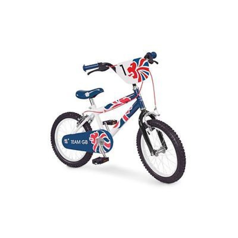 OLYMPIC’S TEAM GB CHILDS 16 BMX BIKE NEW BARGAIN IN  ENGLAND COLOURS