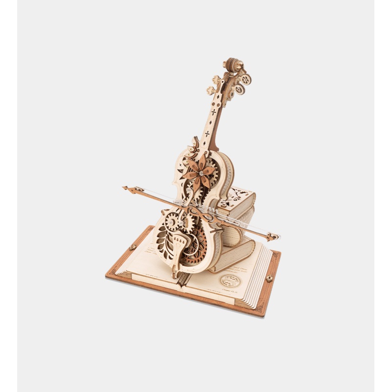 ROKR Magic Cello Mechanical Music Box 3D Wooden Puzzle AMK63