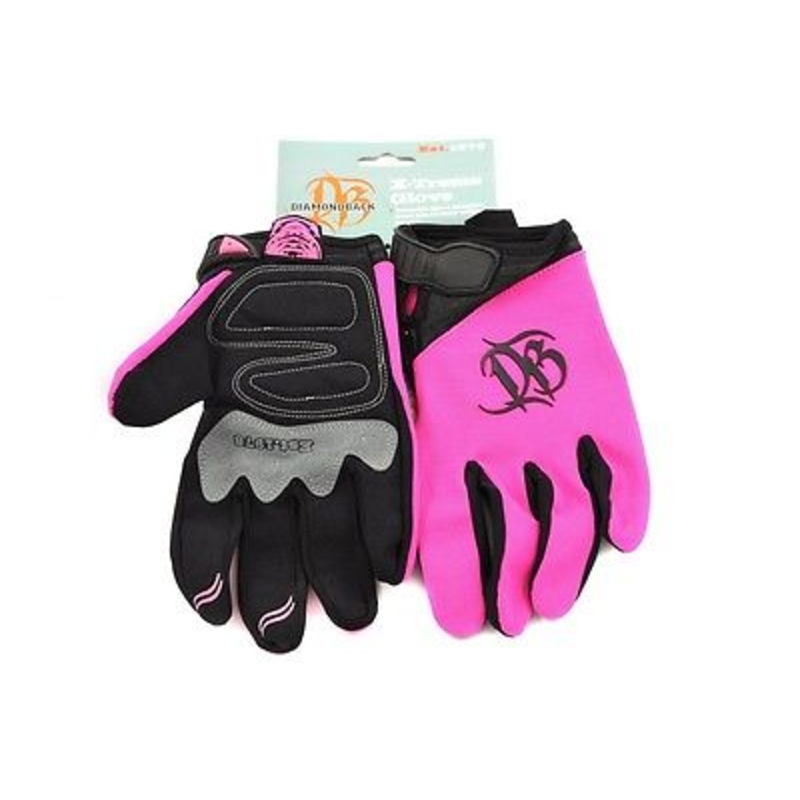 DIAMOND BACK X-TREME LADIES CYCLING BIKE GLOVES PINK BLACK X LARGE 50% OFF