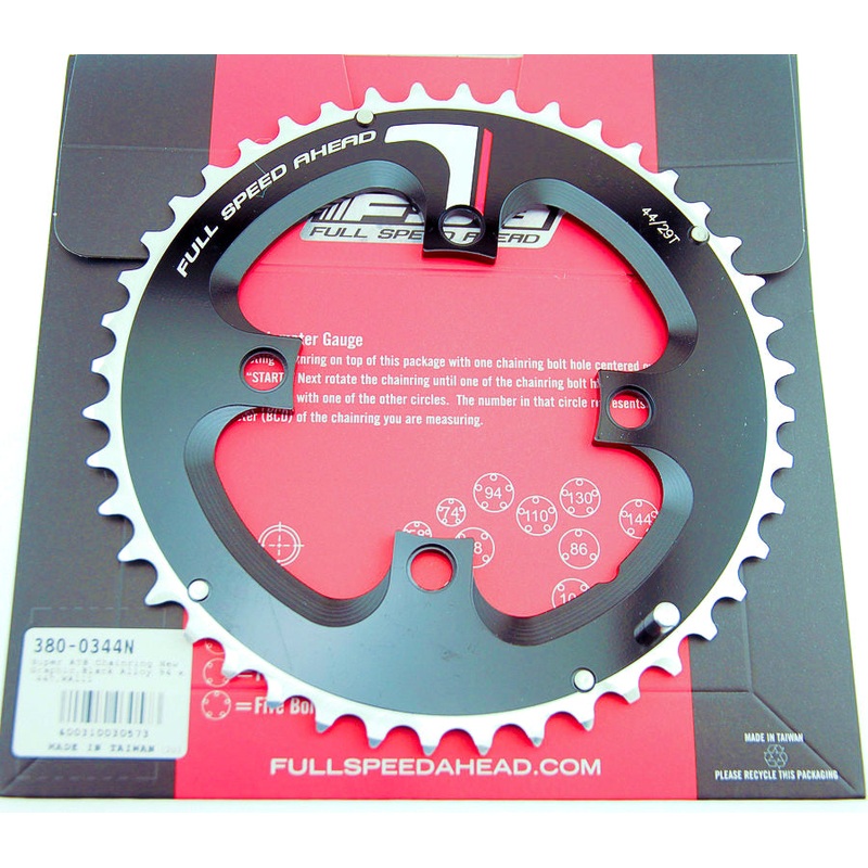 FSA Super MTB 4 BOLT Chainring – 9 Speed 44T 94mm BCD  Black (RRP: 54.99)