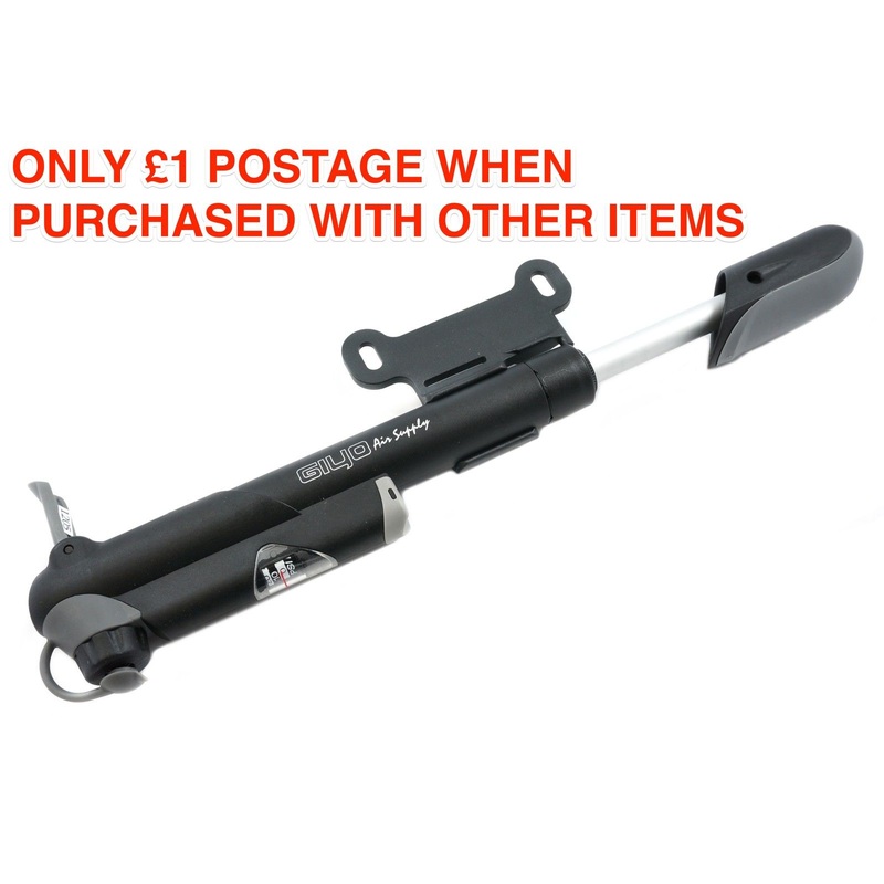 GIYO TELESCOPIC MINI 8 PUMP WITH GAUGE+THUMBLOCK PRESTA-SCHRADER GP61S