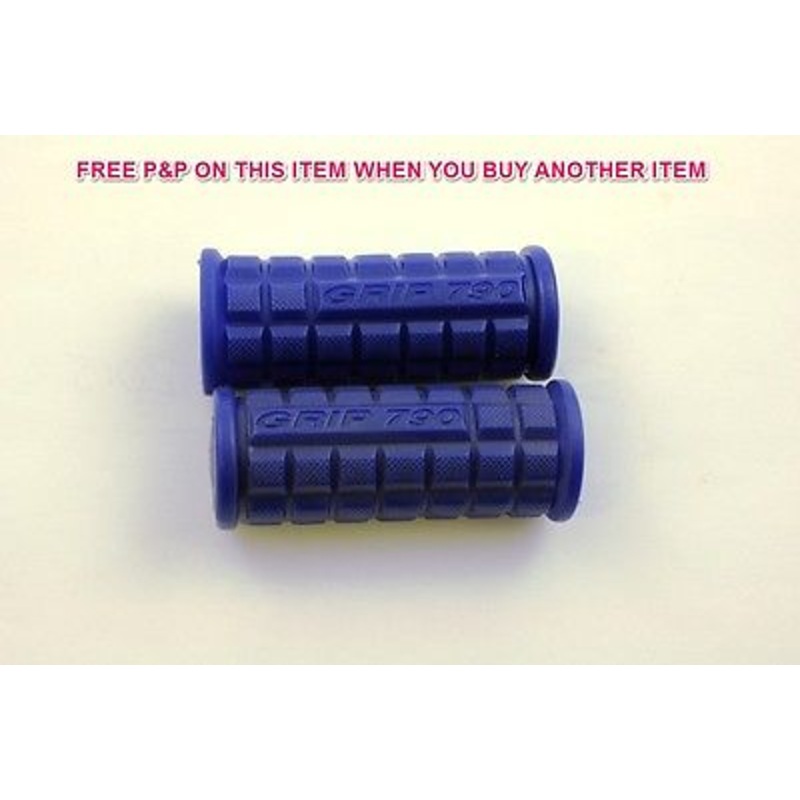 PAIR BLUE CHILDS BIKE-TRIKE-SCOOTER HANDLEBAR GRIPS 80mm KIDDIES CHILDREN CYCLE