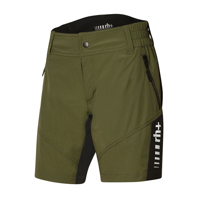 Pantaloni corti donna MTB Rh+ – Verde nero