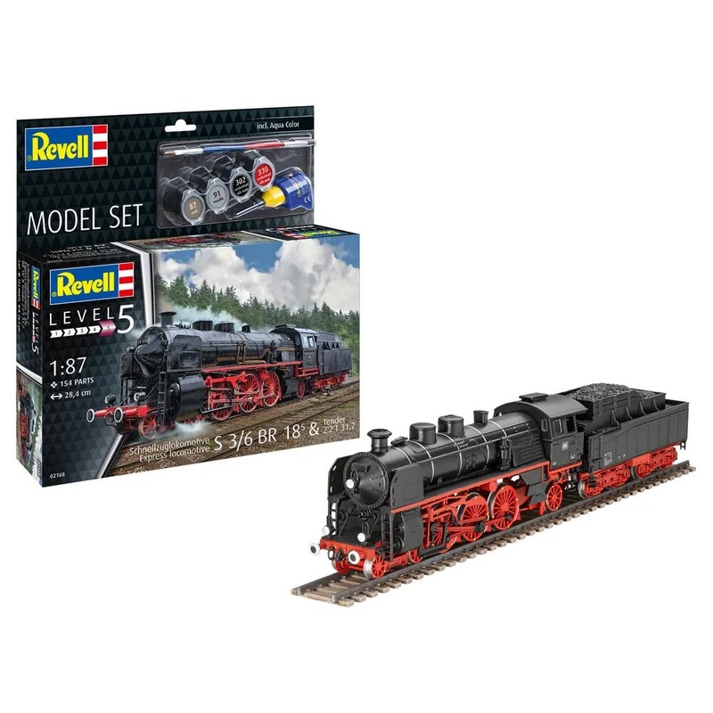 Revell Model Set Express Loco S3/6 BR 18(5) with Tender Model Train 1:87