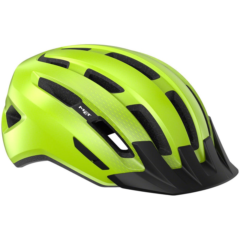 MET Downtown Mips Helmet – Fluo Yellow Glossy Medium