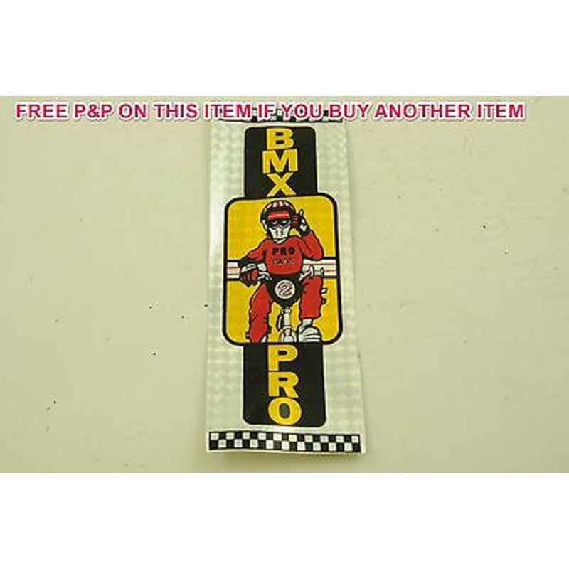 OLD SCHOOL BMX DECAL BMX PRO TRANSFER,STICKER 80s MADE NEW OLD STOCK NOS