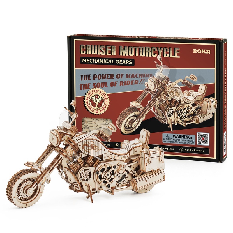 ROKR Cruiser Motorcycle LK504 3D Wooden Puzzle LK504