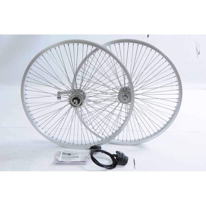 SHIMANO 3 SPEED NEXUS 24(507) 72 SPOKE BIKE WHEELS COASTER BRAKE + SHIFTER NEW