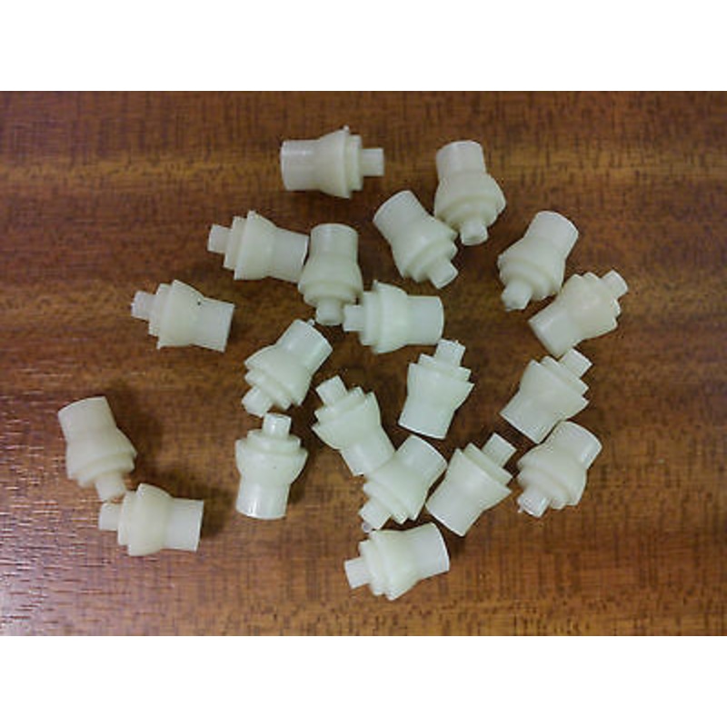 JOB LOT 20 x VINTAGE BRAKE CABLE FERRULES WHITE NOS