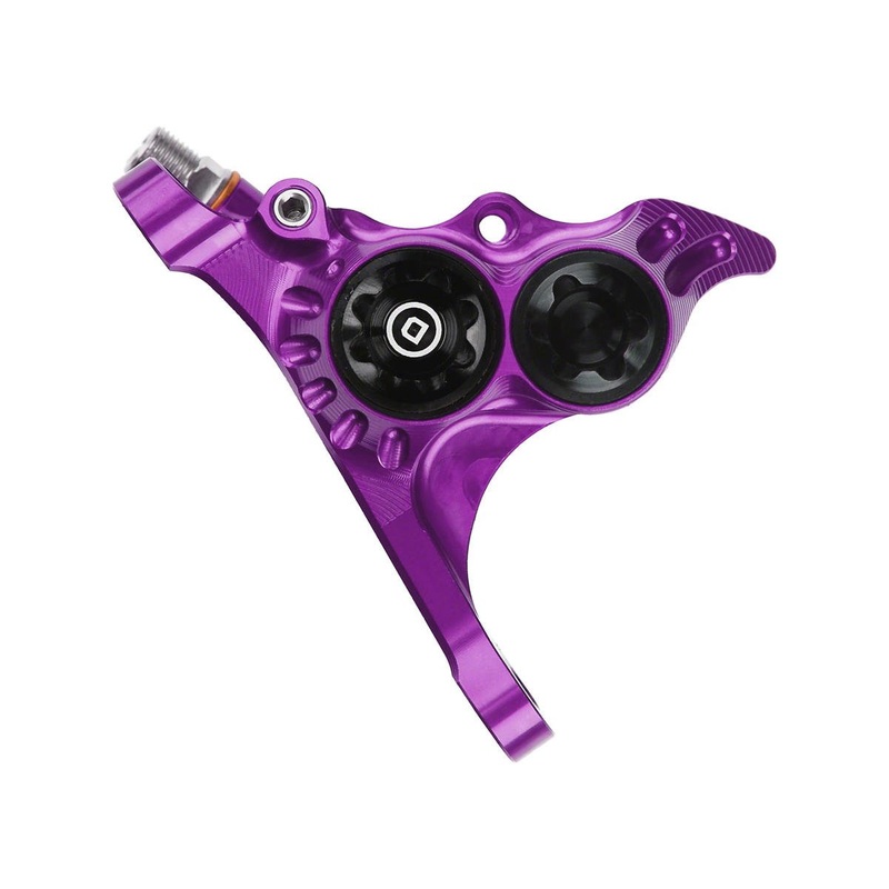 Hope RX4+ Road/Gravel Disc Brake Caliper (Purple) (Hydraulic) (Front) (Front Flat DM +20) (DOT)