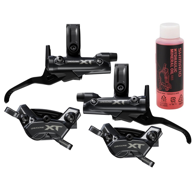 Shimano Deore XT M8200 4-Piston Hydraulic Disc Brake Upgrade Kit (Black) (Post Mount) (Calipers Included)