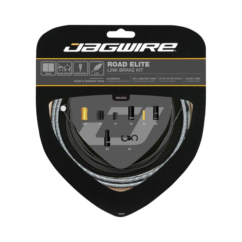Jagwire Road Elite Link Brake Cable Kit (Grey) (1.5mm) (1350/2350mm) (w/ Housing)