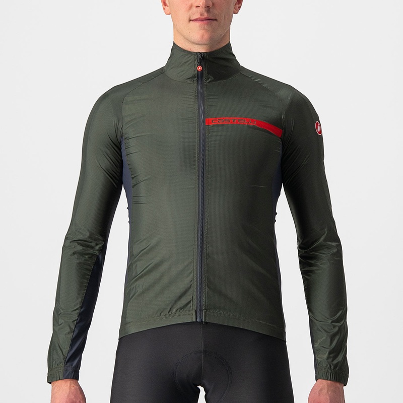 Mantellina Castelli Squadra Stretch – Verde scuro