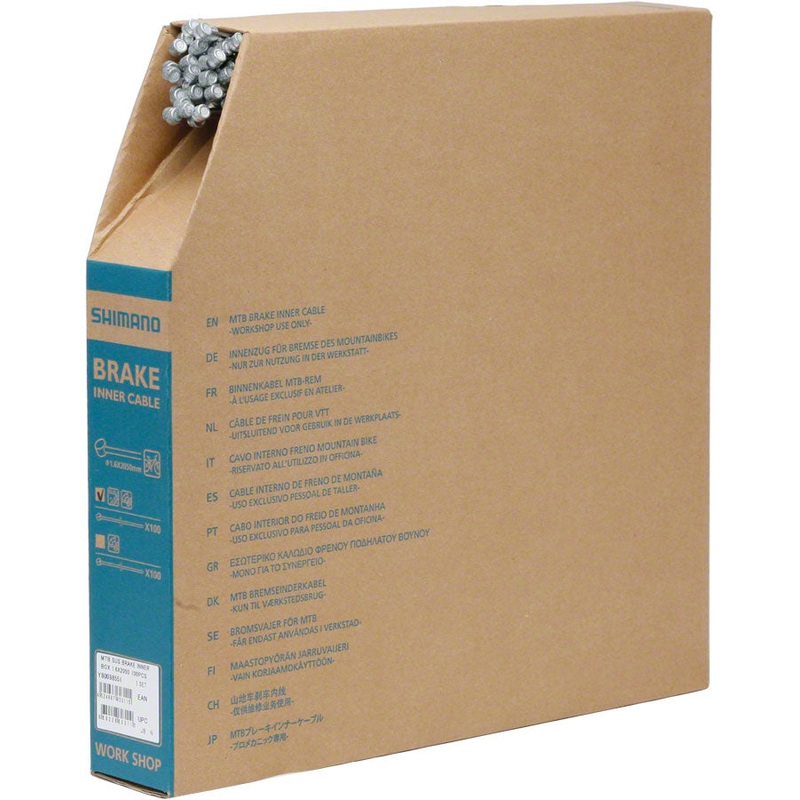 Shimano Stainless Mountain Brake Cable – 1.6 x 2050mm Filebox of 100