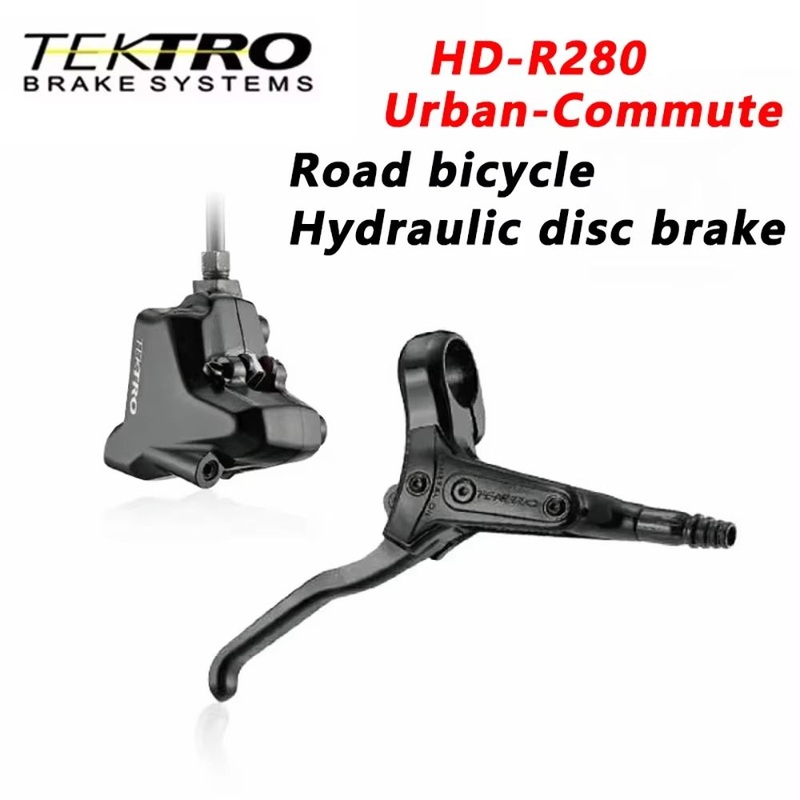 HD-R280 Road Bike Disc Brake Bicycle Flat Mount Hydraulic Disc Calipers Parts 2 Piston Bikes Aluminium Oil Pressure Brake