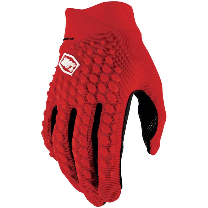 100% Geomatic Gloves – Red Full Finger Men’s X-Large