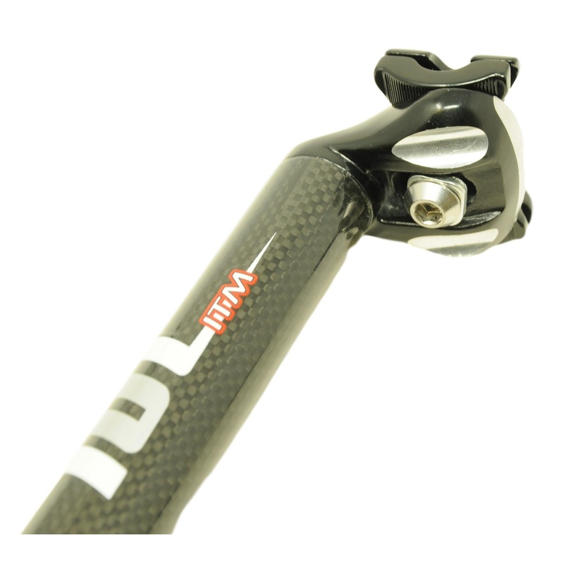 ITM 101 CARBON SEAT POST 27.2mm x 350mm LIGHT SADDLE PIN 274grams