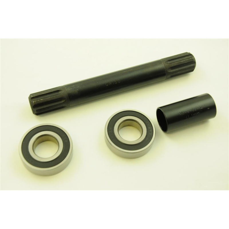 8 SPLINE BMX MTB 19mm AXLE WITH MID SIZED SEALED BB BEARINGS & SPACER 150mm NEW