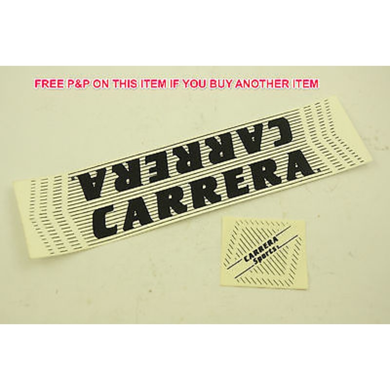 CARRERA SPORTS BIKE TWO PIECE TRANSFER DECAL,STICKER SET RARE VERY HARD TO FIND