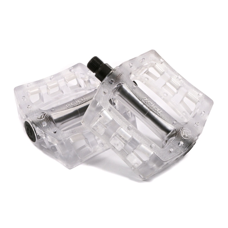 ECLAT SURGE CLEAR PC PLATFORM PEDAL 9-16 MTB OR BMX SEE-THROUGH 50% RRP BARGAIN