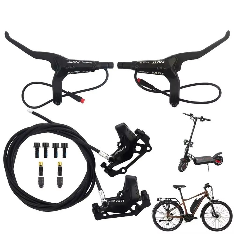 Nutt Electric Brake Kugoo Electric Scooter Hydraulic Brakes 4 Pistons 140 160 180 MTB Brakes for Kugoo Dualtro