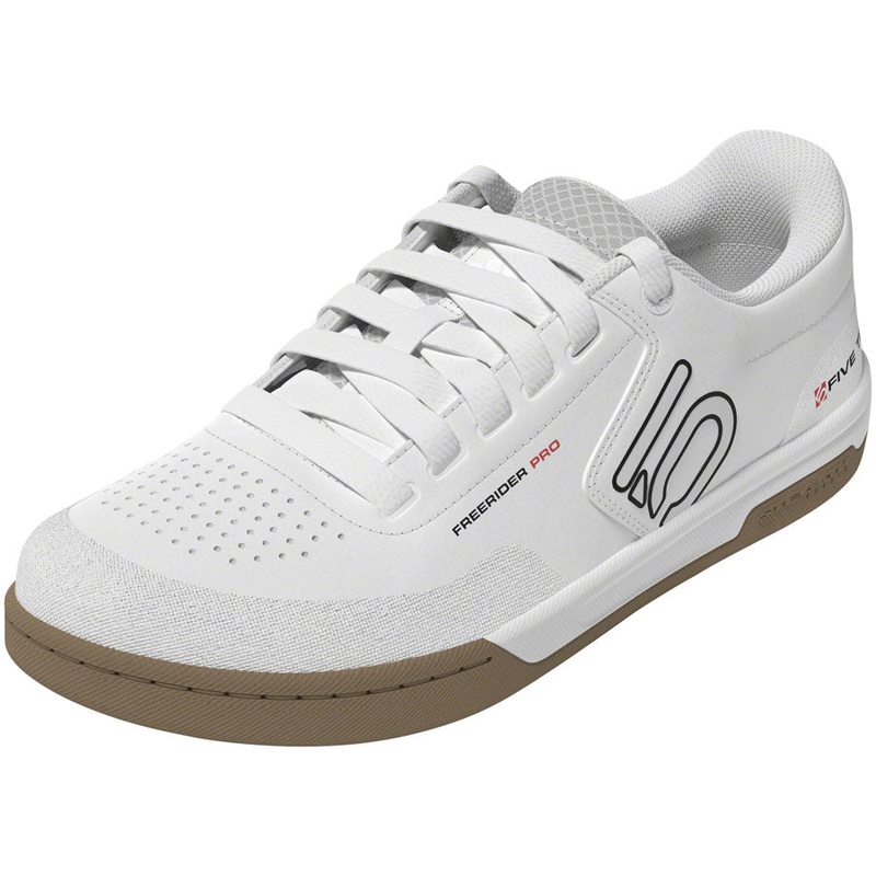 Five Ten Freerider Pro Flat Shoes – Mens FTWR White/Core Black/Red 13