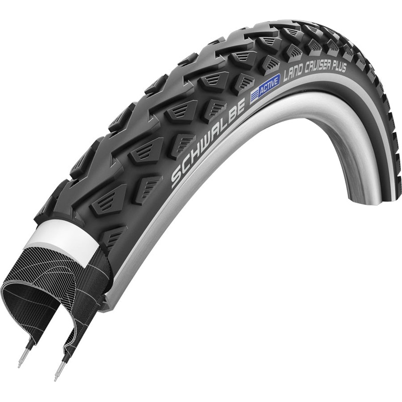 26 Bike Tyre Clincher Schwalbe Land Cruiser Plus Wire Black/Reflex