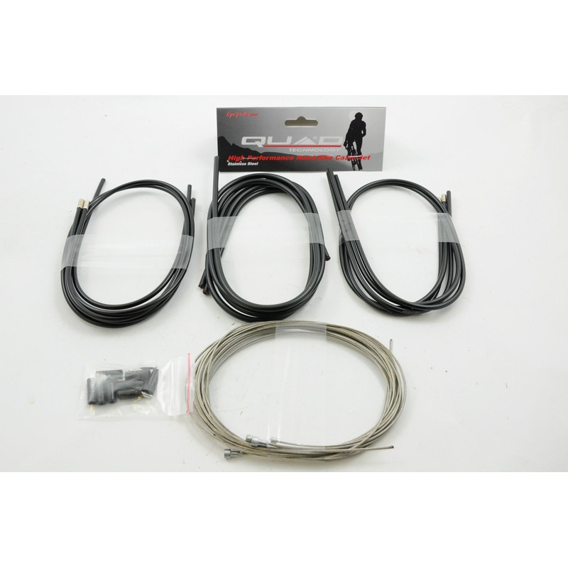 Racing Cycle Road Bike Stainless Steel Brake & Gear Cable Set Black Quad 50% Off