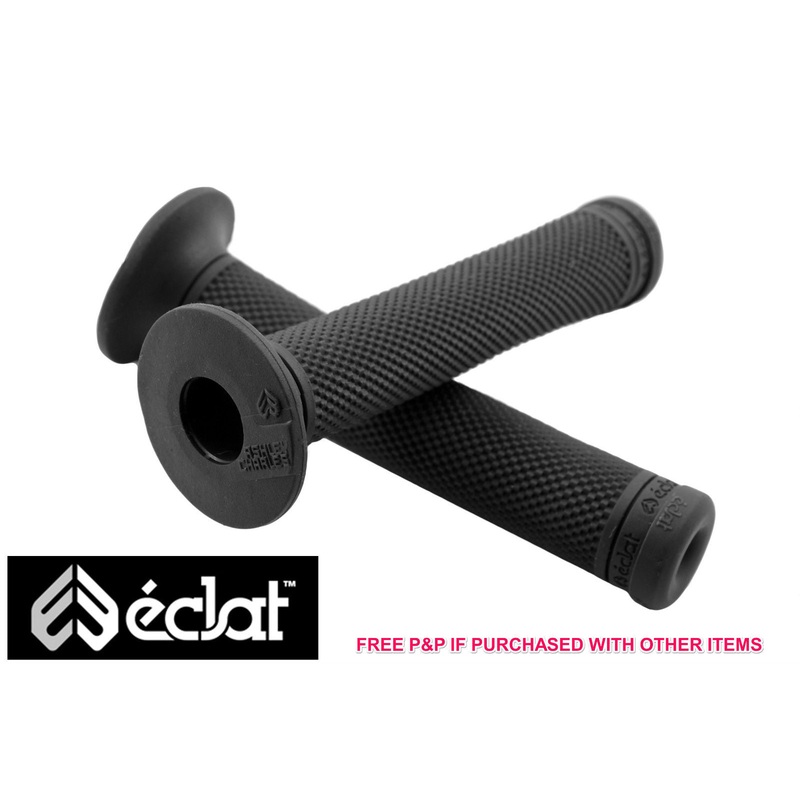 ECLAT ASHLEY CHARLES SIGNATURE BMX HANDLEBAR GRIPS, ELASTOMER RUBBER BLACK