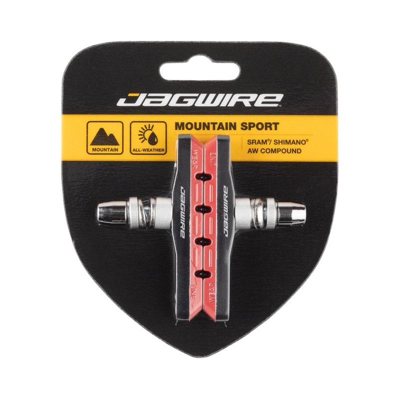 Jagwire Mountain Sport V-Brake Pads (Red) (1 Pair)
