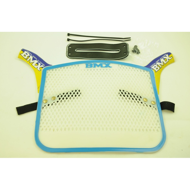 OLD SCHOOL BMX SCORPION FRONT NUMBER MESH PLATE (HARO COPY) BLUE NOS