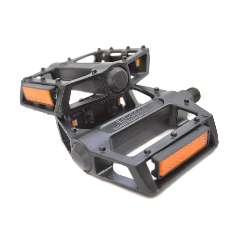 BP-8000 9-16 Alloy Bike Flat Platform Anti-slip Pedals MTB Or Any Cycle Reflectors