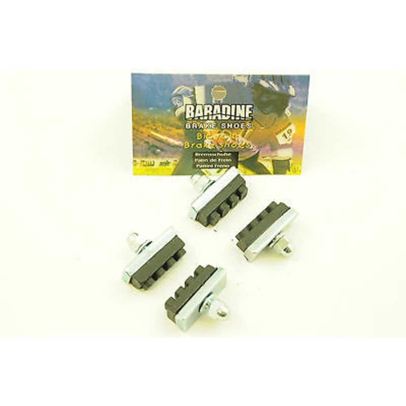 SET OF 4 BARADINE CYCLE BRAKE CALIPER BRAKE BLOCKS RIM BRAKE PADS ,BRAKE SHOES