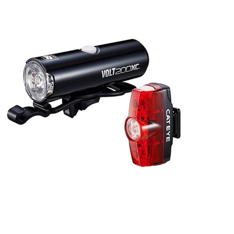 CatEye Volt 200 XC Rapid Mini Bike Light Set 200 lumen Front 25 Rear USB Charge