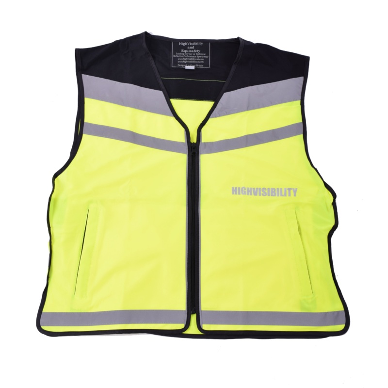 Ladies Equisafety HiViz Air Waistcoat Reflective Safety  Cycle Horse Riding Yellow XL