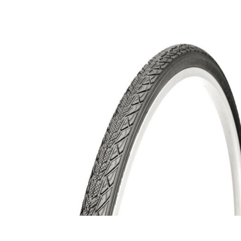 700 x 35c (37-622) Hybrid Trekking Bike Folding Bead Tyre With Semi Slick City Tread Black