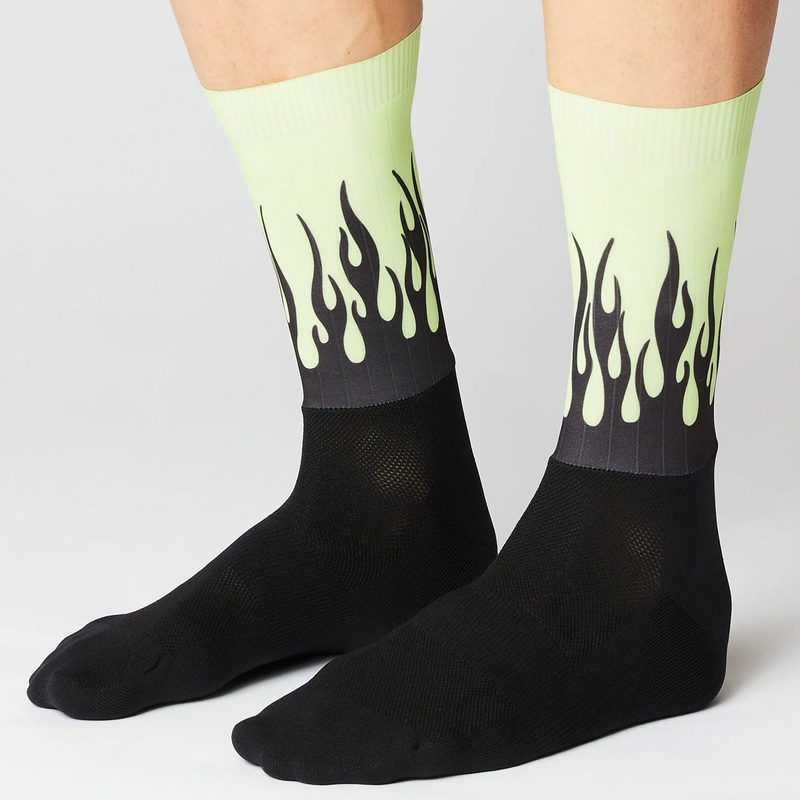 Calze Fingerscrossed Aero Flame – Nero verde