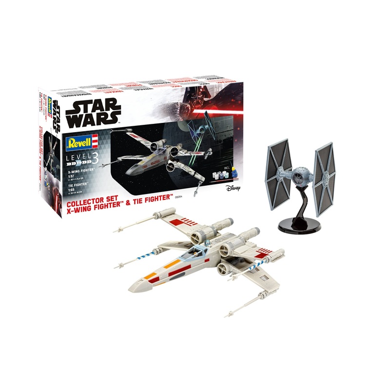 Revell Star Wars X-Wing/TIE Fighter 1:57/1:65 Collectors Set Spacecraft Model Kit