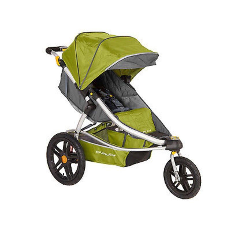 BURLEY SOLSTICE STROLLER JOGGER, BUGGY, PUSHCHAIR GREEN + SUSPENSION RRP 399.99